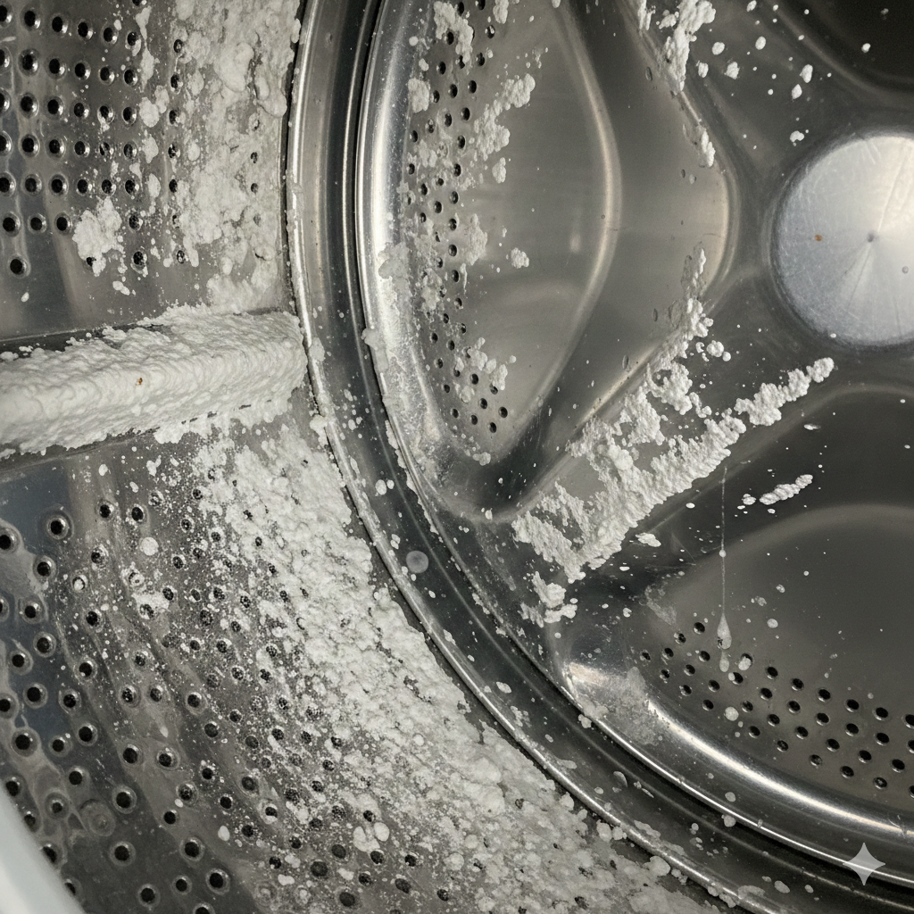 Washing Machine Drum With Soap Residue